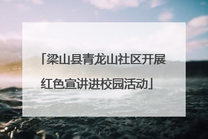 梁山县青龙山社区开展红色宣讲进校园活动