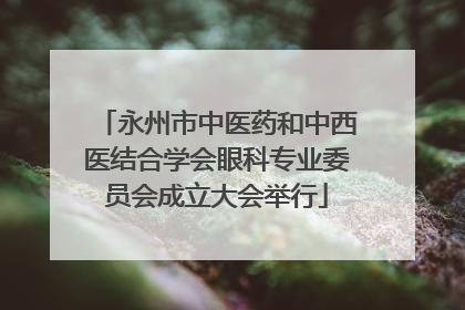 永州市中医药和中西医结合学会眼科专业委员会成立大会举行