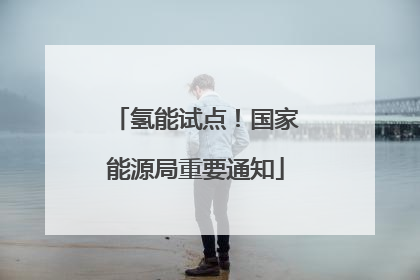 氢能试点！国家能源局重要通知