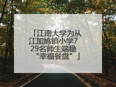 江南大学为从江加鸠镇小学729名师生端稳“幸福餐盘”