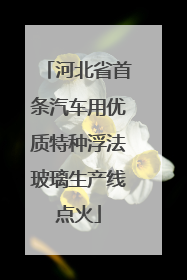河北省首条汽车用优质特种浮法玻璃生产线点火