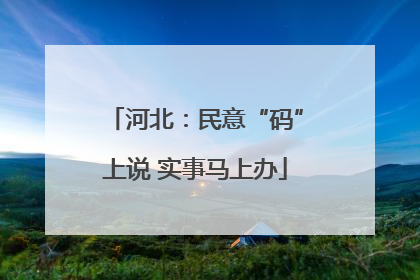 河北：民意“码”上说 实事马上办