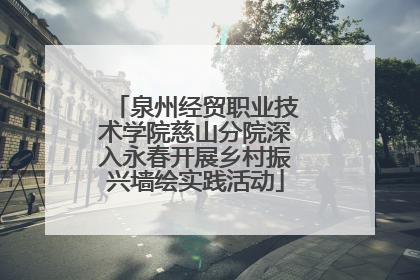 泉州经贸职业技术学院慈山分院深入永春开展乡村振兴墙绘实践活动