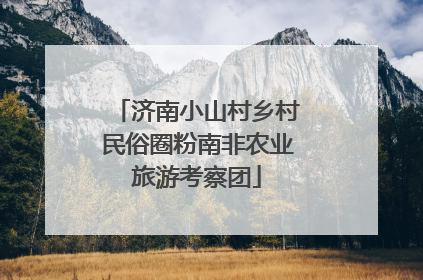 济南小山村乡村民俗圈粉南非农业旅游考察团