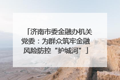 济南市委金融办机关党委：为群众筑牢金融风险防控“护城河”