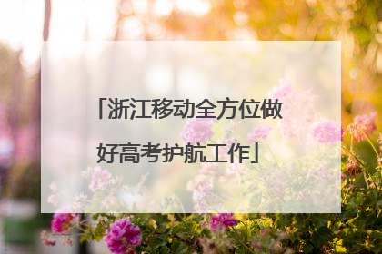 浙江移动全方位做好高考护航工作