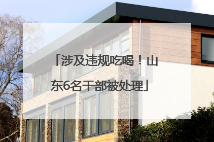涉及违规吃喝！山东6名干部被处理