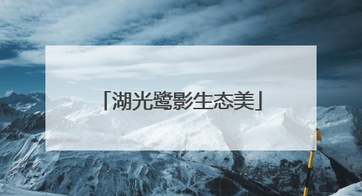 湖光鹭影生态美