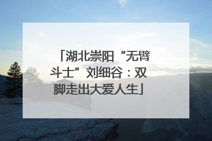 湖北崇阳“无臂斗士”刘细谷：双脚走出大爱人生