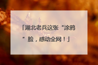 湖北老兵这张“涂鸦”脸，感动全网！