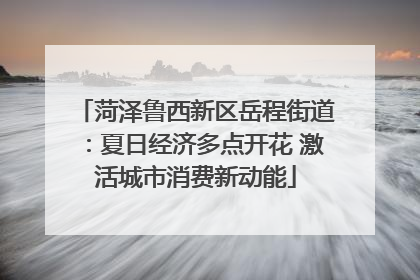 菏泽鲁西新区岳程街道：夏日经济多点开花 激活城市消费新动能