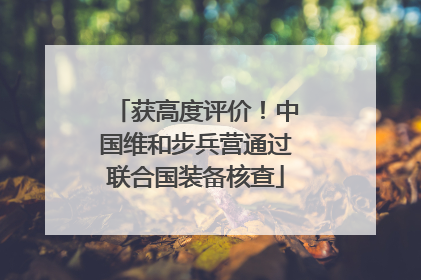 获高度评价！中国维和步兵营通过联合国装备核查