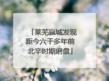 莱芜嬴城发现距今六千多年前北辛时期磨盘