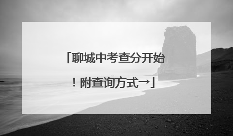 聊城中考查分开始！附查询方式→