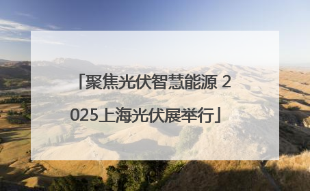 聚焦光伏智慧能源 2025上海光伏展举行