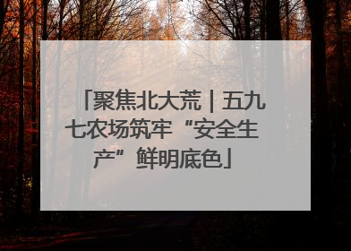 聚焦北大荒｜五九七农场筑牢“安全生产”鲜明底色