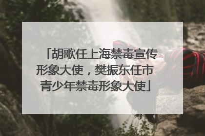 胡歌任上海禁毒宣传形象大使，樊振东任市青少年禁毒形象大使