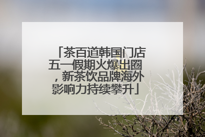茶百道韩国门店五一假期火爆出圈，新茶饮品牌海外影响力持续攀升
