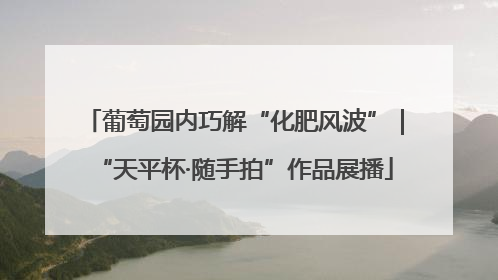 葡萄园内巧解“化肥风波”｜“天平杯·随手拍”作品展播