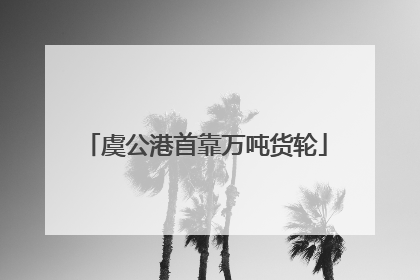 虞公港首靠万吨货轮