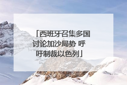 西班牙召集多国讨论加沙局势 呼吁制裁以色列