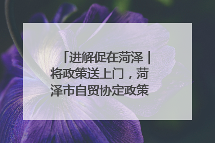 进解促在菏泽｜将政策送上门，菏泽市自贸协定政策专题宣讲会召开