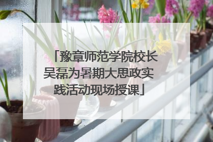 豫章师范学院校长吴磊为暑期大思政实践活动现场授课