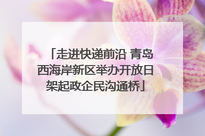 走进快递前沿 青岛西海岸新区举办开放日架起政企民沟通桥