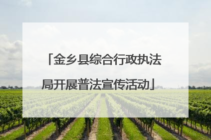 金乡县综合行政执法局开展普法宣传活动