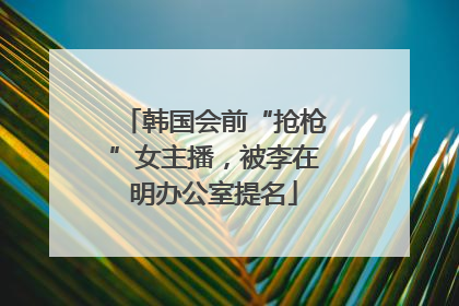 韩国会前“抢枪”女主播，被李在明办公室提名