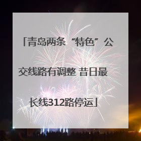 青岛两条“特色”公交线路有调整 昔日最长线312路停运