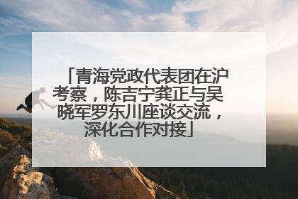 青海党政代表团在沪考察，陈吉宁龚正与吴晓军罗东川座谈交流，深化合作对接