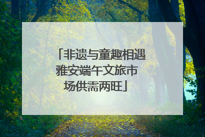 非遗与童趣相遇 雅安端午文旅市场供需两旺