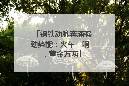 钢铁动脉奔涌强劲势能：火车一响，黄金万两