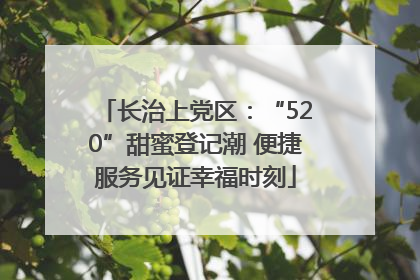长治上党区：“520”甜蜜登记潮 便捷服务见证幸福时刻