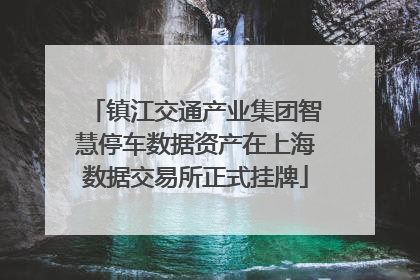 镇江交通产业集团智慧停车数据资产在上海数据交易所正式挂牌