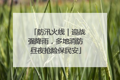 防汛火线｜迎战强降雨，多地消防昼夜抢险保民安