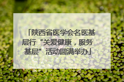 陕西省医学会名医基层行“关爱健康，服务基层”活动圆满举办