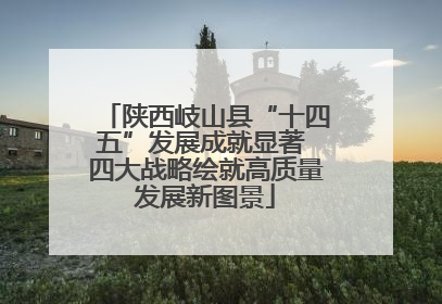 陕西岐山县“十四五”发展成就显著 四大战略绘就高质量发展新图景