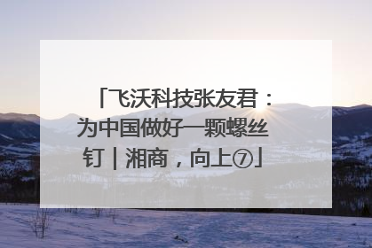 飞沃科技张友君：为中国做好一颗螺丝钉｜湘商，向上⑦