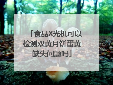 食品X光机可以检测双黄月饼蛋黄缺失问题吗