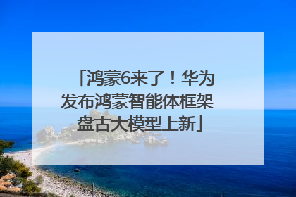 鸿蒙6来了！华为发布鸿蒙智能体框架 盘古大模型上新