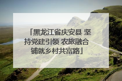 黑龙江省庆安县 坚持党建引领 农旅融合铺就乡村共富路