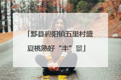 黟县碧阳镇五里村盛夏桃熟好“丰”景