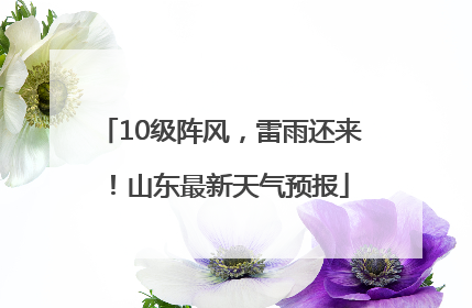 10级阵风，雷雨还来！山东最新天气预报