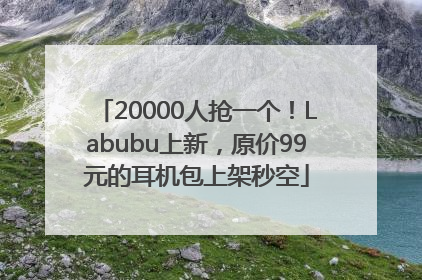 20000人抢一个！Labubu上新，原价99元的耳机包上架秒空