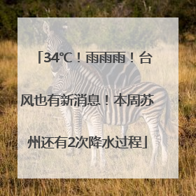 34℃！雨雨雨！台风也有新消息！本周苏州还有2次降水过程