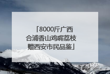 8000斤广西合浦香山鸡嘴荔枝赠西安市民品鉴