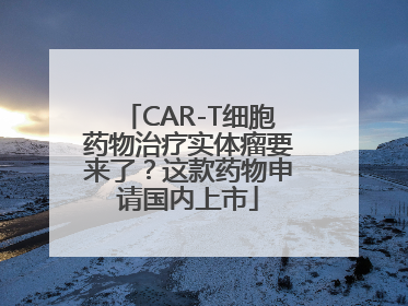CAR-T细胞药物治疗实体瘤要来了？这款药物申请国内上市