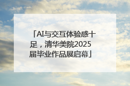 AI与交互体验感十足，清华美院2025届毕业作品展启幕